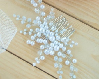 Bridal Hair Comb, Crystal Hair Comb, Wedding Decorative Combs, Pearl hair comb, Bridal jewelry, Bridesmaid accessories, Boho Wedding