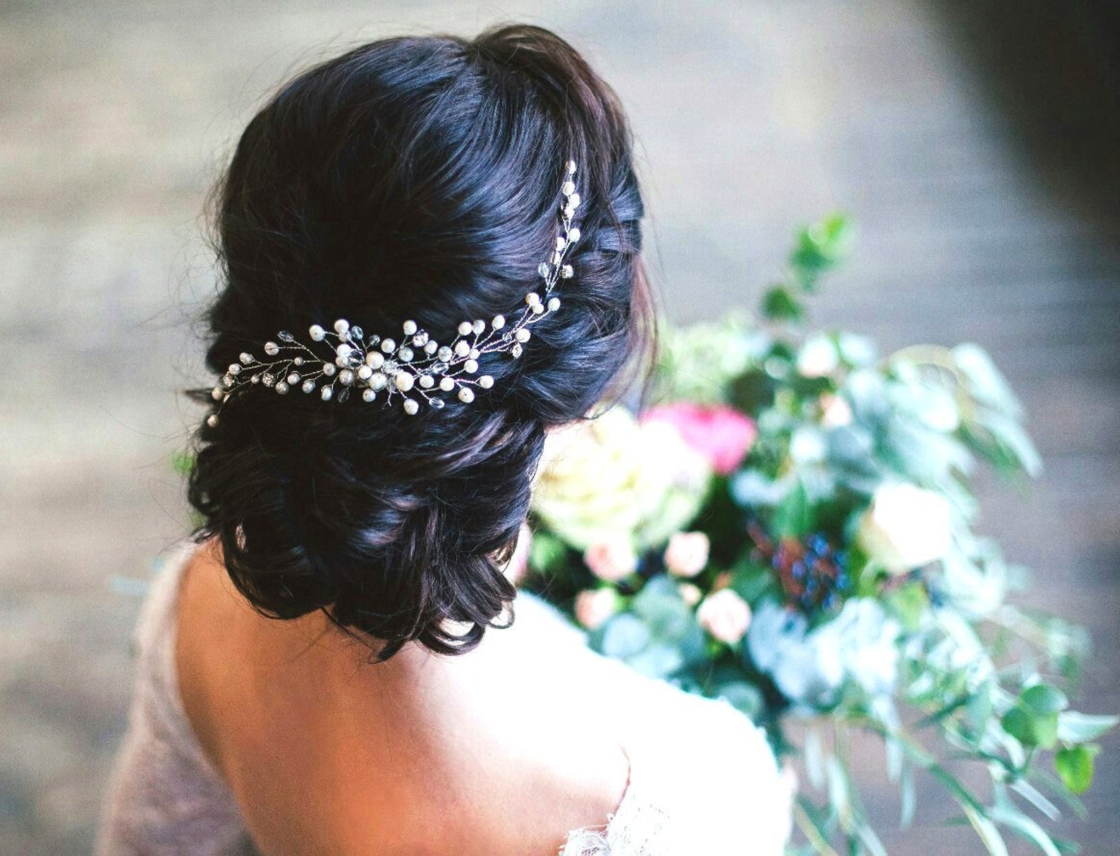 Bridal hair vine Wedding hair accessories bridal halo bridal Etsy