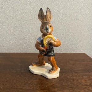 1980’s Goebel Bavarian Bunnies Tennis Player Figurine- Vintage Goebel Tennis Rabbit  Figurine