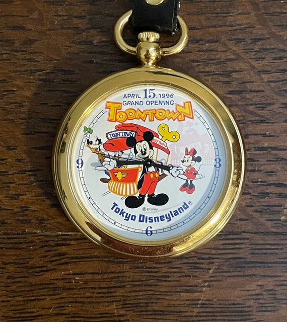 1996 Limited Edition Tokyo Disneyland Toontown Grand Opening Pocket Watch Etsy Canada