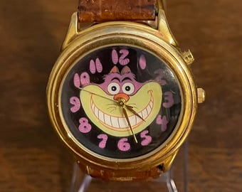 Alice in Wonderland Cheshire Cat Leather Watch, Alice in 