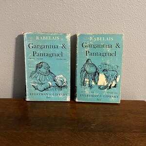 Ausgabe 1954 von Gargantua und Pantagruel von Francois Rabelais- Gargantua und Pantagruel in zwei Bänden, Band Eins und Zwei