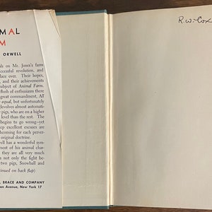 1946 First Book Club Edition of Animal Farm by George Orwell Book of the Month Club Edition image 4