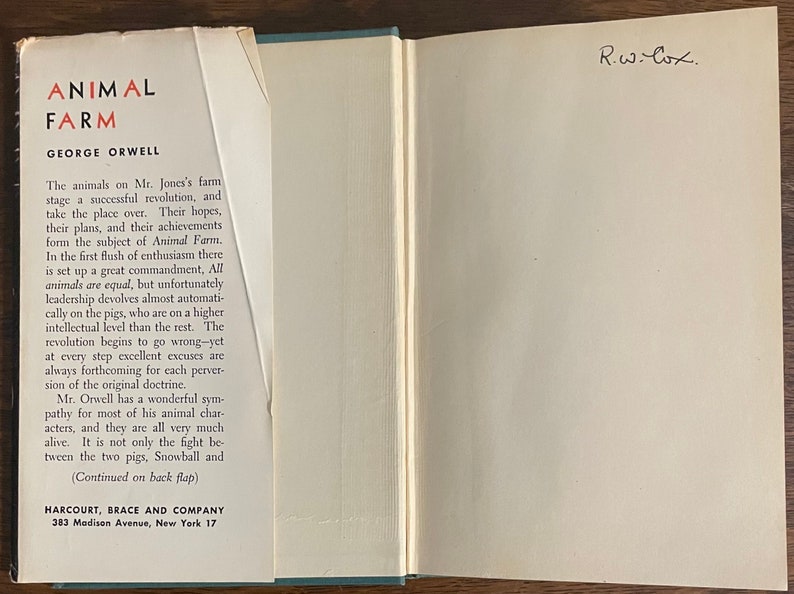 1946 First Book Club Edition of Animal Farm by George Orwell Book of the Month Club Edition image 4