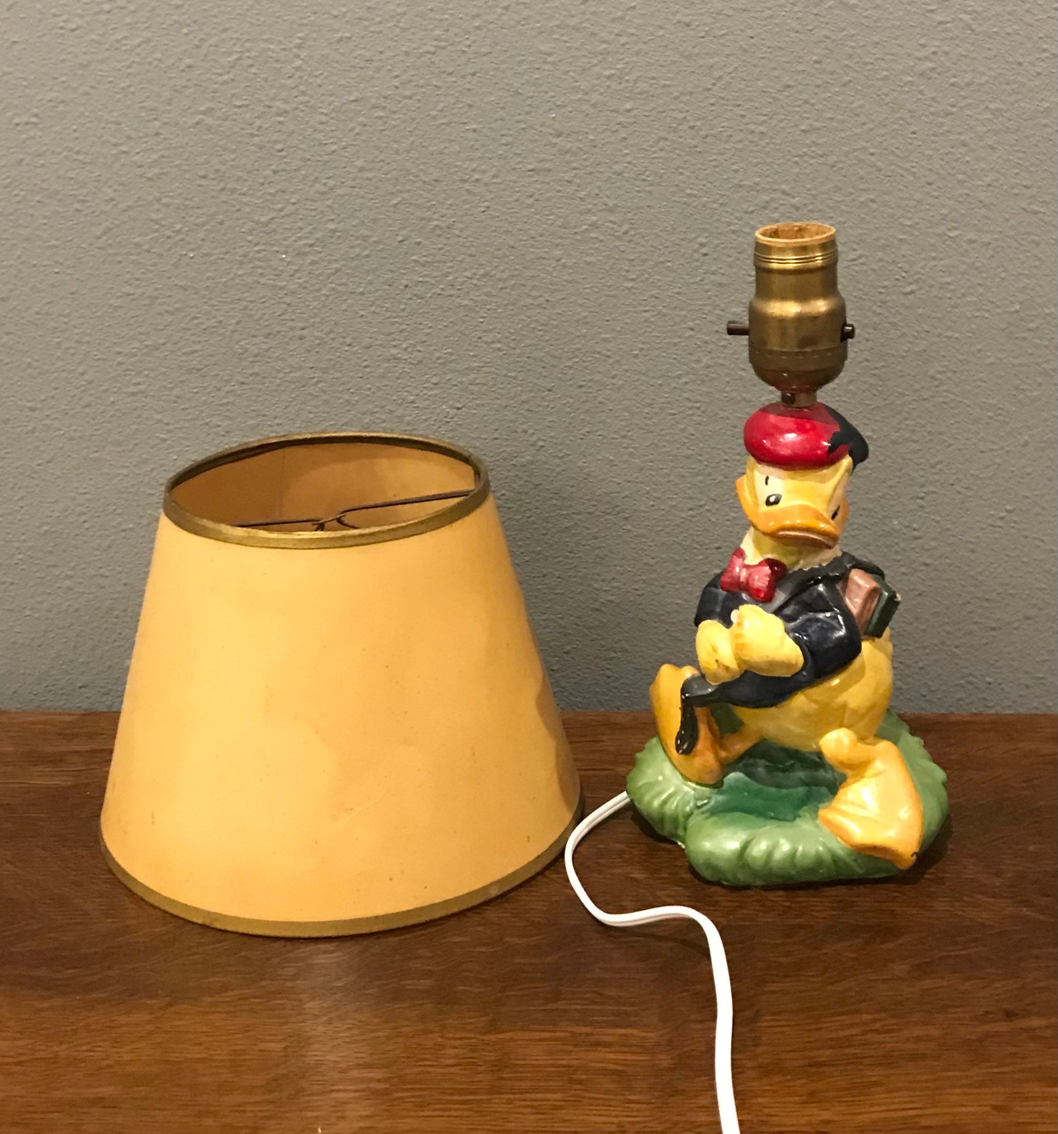 ドナルドダック アンティーク ランプ 1940's Lusterware Disney Donald Duck Lamp- Vintage Ceramic