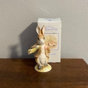 Benjamin Ate a Lettuce Leaf- Beatrix Potter Figurine, Royal Albert, England, Copyright 1992