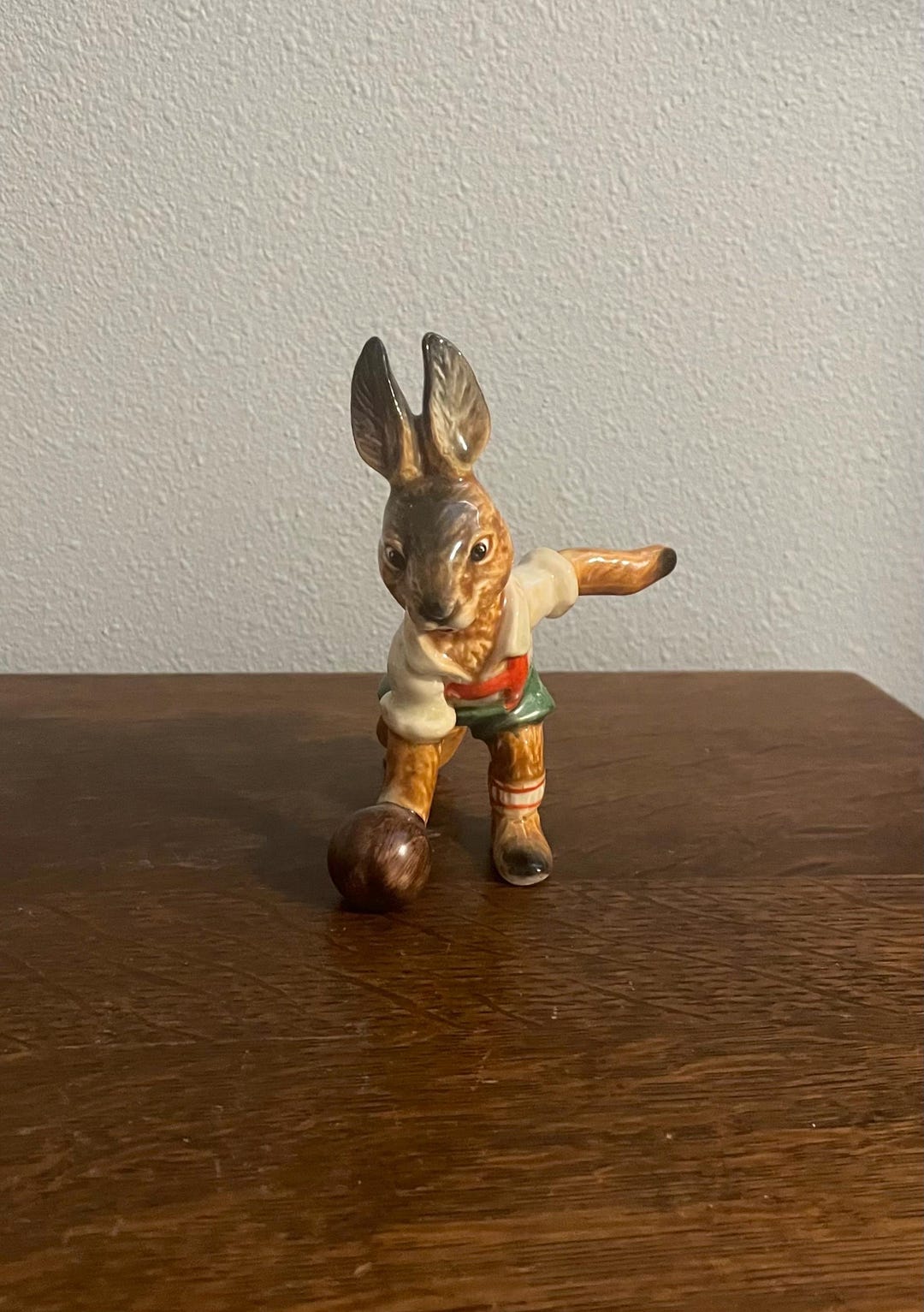 1980’s Goebel Bavarian Bunnies Bowling Figurine- Vintage Goebel Bowler ...