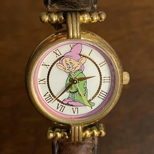 1990er Jahre Disney Store Exclusive Dopey Uhr - Vintage Schneewittchen Dopey Damenuhr