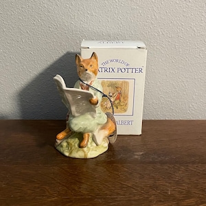 Beatrix Potter Fox Figurine Reading - Etsy