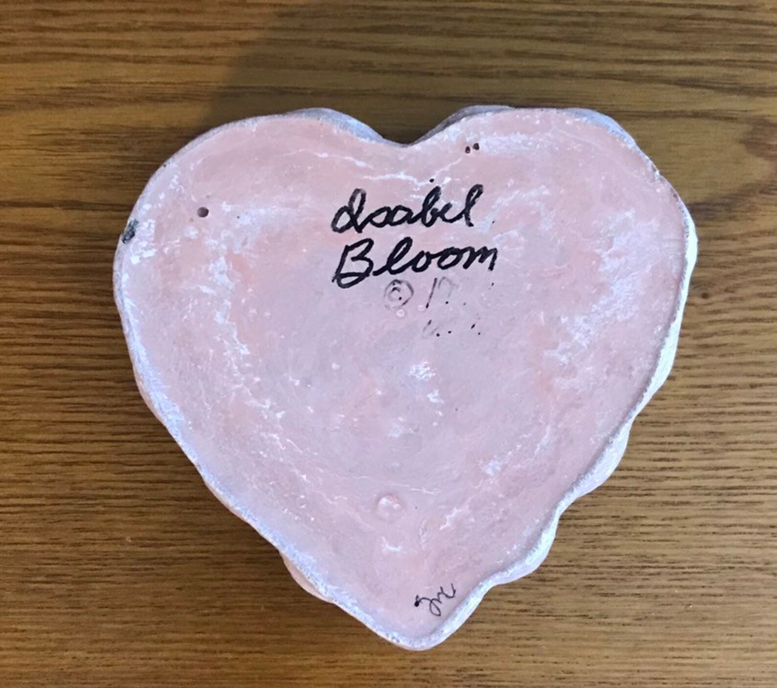 Signed Pink Isabel Bloom Heart Sculpture 1990's Isabel Etsy