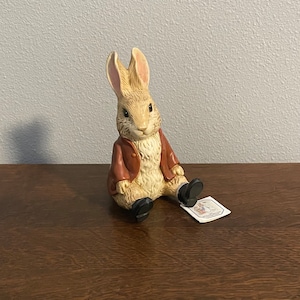 Benjamin Bunny Sat on a Bank- Beatrix Potter Figurine- Midwest Cannon Falls, Copyright 2000