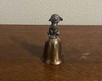 Campanello Disney Bambi Thumper da collezione New England degli anni '80 - Campanello vintage in peltro placcato argento con statuetta di Thumper