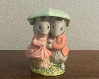 Goody and Timmy Tiptoes- Beatrix Potter Figurine- Beswick, England