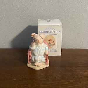 Little Pig Robinson Spying- Beatrix Potter Figurine- Royal Albert, England, Copyright 1989