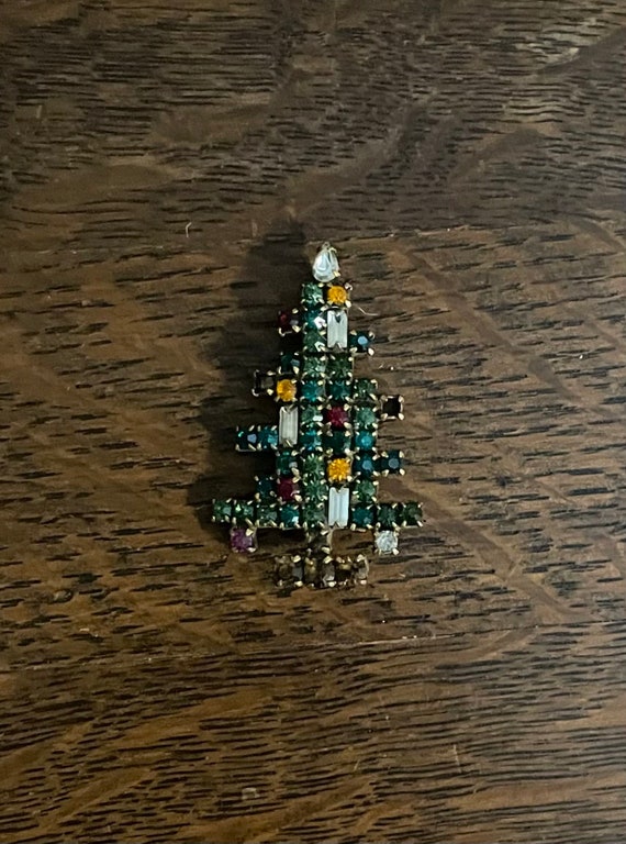 1950’s Weiss Christmas Tree Brooch- Vintage Weiss 