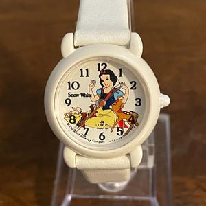 1990er Jahre Lorus Disney Schneewittchen Uhr - Vintage Damen Disney Schneewittchen und die sieben Zwerge Uhr