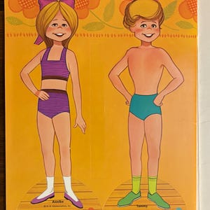1976 Whitman Pippi Longstocking Paper Dolls- Vintage Complete Set of Pippi Longstocking Paper Dolls image 5