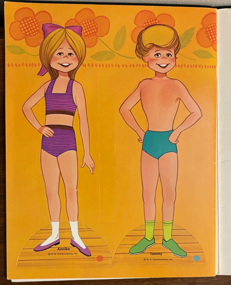 1976 Whitman Pippi Longstocking Paper Dolls- Vintage Complete Set of Pippi Longstocking Paper Dolls image 5