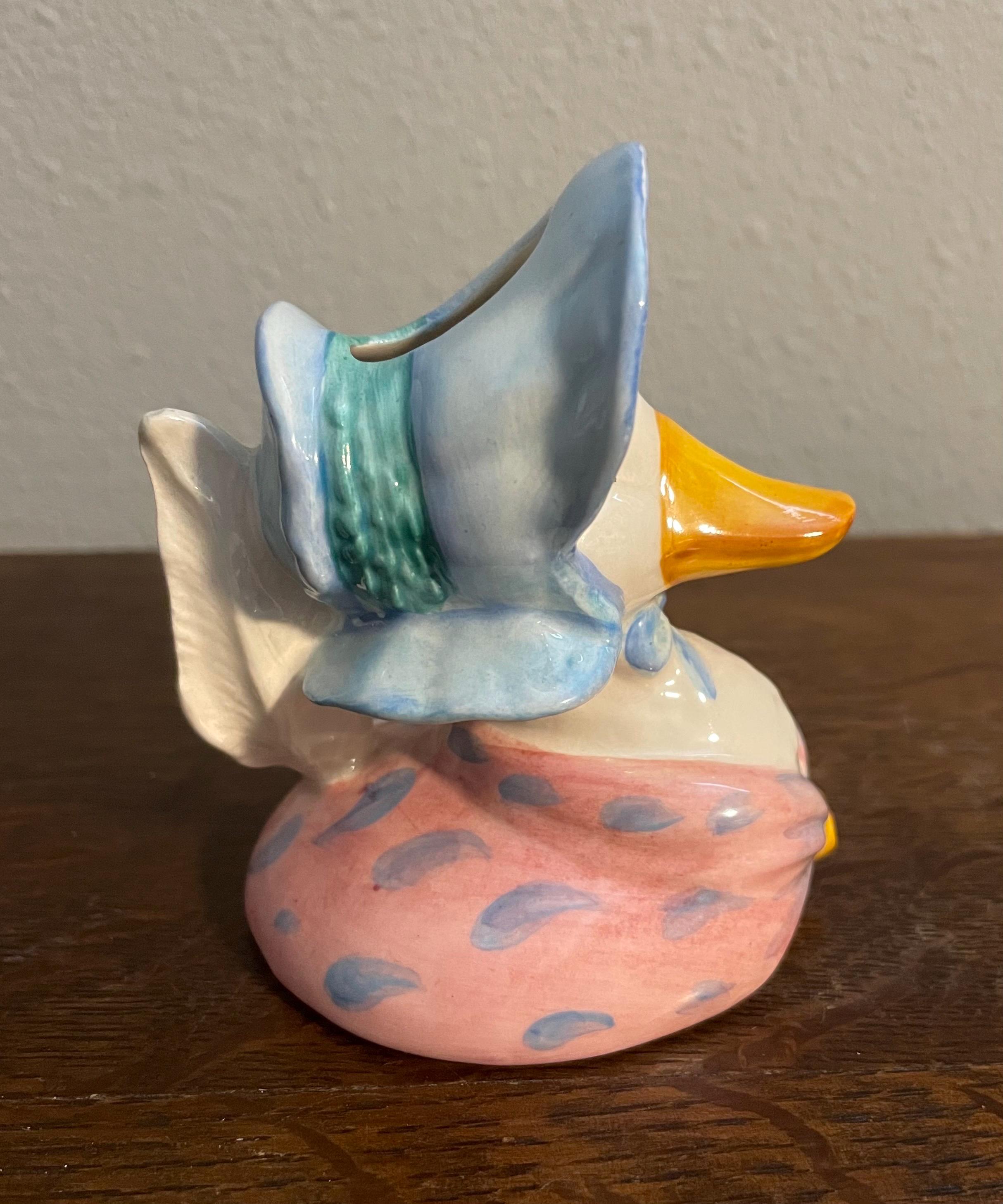 Jemima Puddle-duck Toby Jug- Beatrix Potter Figurine- John Beswick 