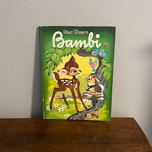 1981 Printing of Walt Disney&#39;s Bambi- Vintage Large Golden Book Edition of Walt Disney’s Bambi