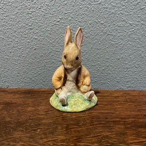 Benjamin Bunny Sat on a Bank- Beatrix Potter Figurine- Royal Albert, England, Copyright 1989