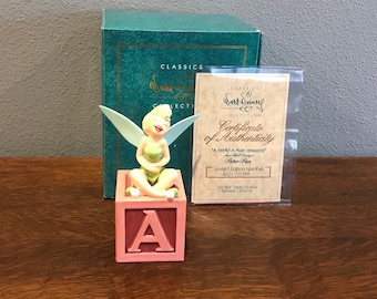 1990’s Walt Disney Classics Collection Limited Edition Tinker Bell “A Firefly! A Pixie! Amazing!” Figurine- WDCC Peter Pan Series