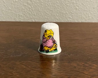 1990er Jahre Stoke-on-Trent Jeremy Fischer Fine Bone China Fingerhut-Vintage Beatrix Potter Fingerhut