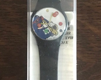 1996 Saxophone Playing Blue M&M Watch- Vintage Unisex Mars Candy
