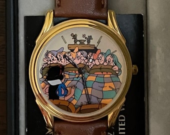 1990's Fantasma Special Edition Disney Catalog Exclusive Snow White and the Seven Dwarfs Watch- Vintage Snow White Watch