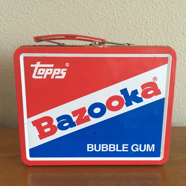 Vintage Bazooka Lunch Box- Bazooka Joe and Friends Tin Lunch Box- Topps Bazooka Gum Collectible Lunch Tin