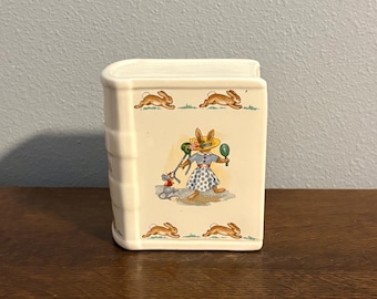 Royal Doulton Bunnykins Book Bank- Vintage Bunnykins Coin Bank