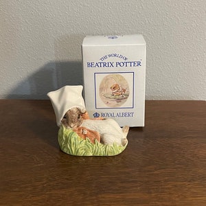Benjamin Wakes Up- Beatrix Potter Figurine- Royal Albert, England, Copyright 1990
