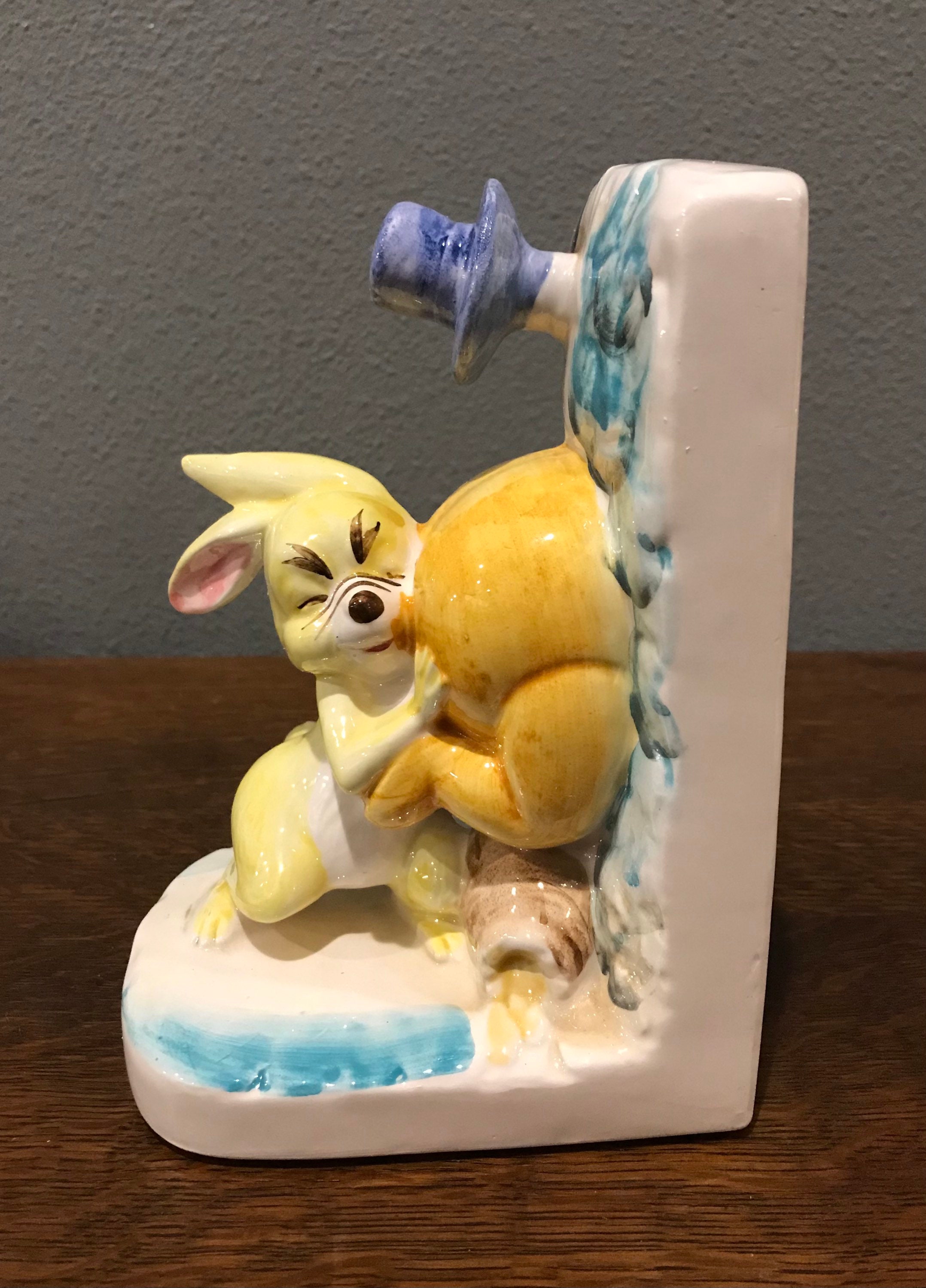 1960 年代の陶器製くまのプーさんブックエンド - ヴィンテージ