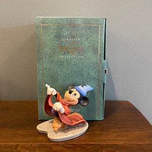Swarovski Disney Sorcerer Mickey Mouse Jeweled Figurine By