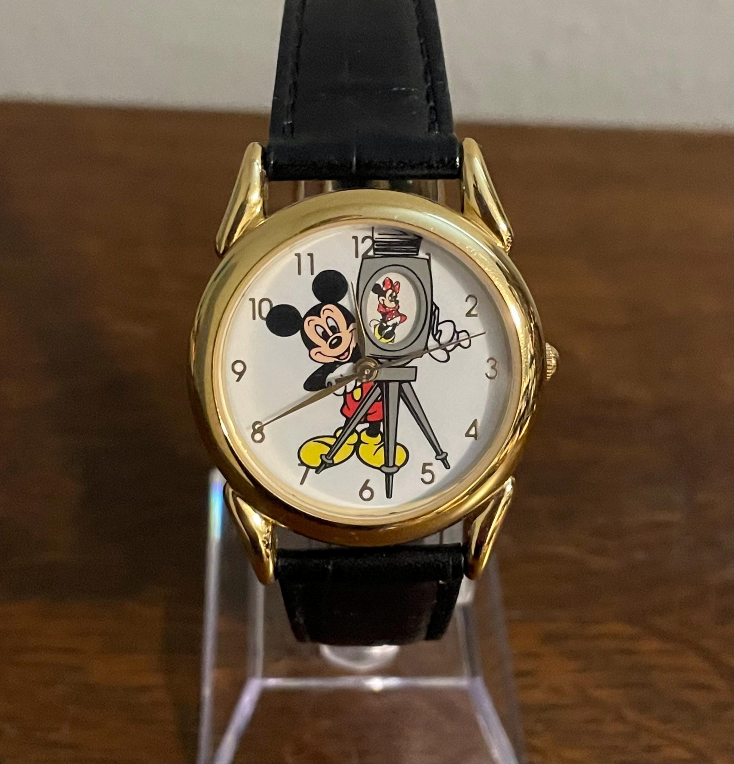 FOSSIL Vintage CLASSIC Mickey Mouse Watch with Black Leather Strap The Magic of Mickey: Fossil Launches the Latest in a Legacy  main image 2