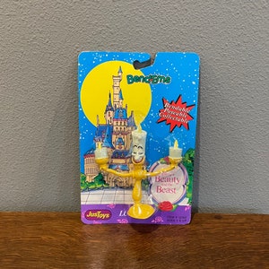 1992 JusToys Bend-Ems Beauty and the Beast Lumier Toy- Vintage Disney Lumier Toy Bendable Figurine