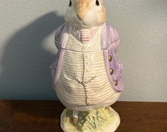 Enesco Mr. Benjamin Bunny Treat Jar- Vintage Enesco The World of Beatrix Potter Mr. Benjamin Bunny Cookie Jar