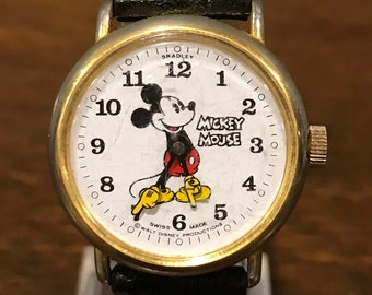 Vintage Bradley Mickey Mouse Happy Birthday Watch- Registered Edition Bradley Disney Wrist Watch