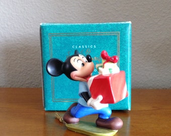 1995 WDCC Mickey Mouse Ornament- Pluto's Christmas Tree "Presents for My Friends" Mickey Ornament