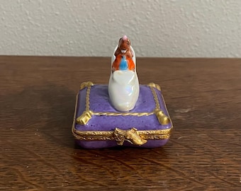 Scatola per scarpette di Cenerentola Disney Peint Main Limoges - Scatola per ciondoli Jaq Disney Limoges dipinta a mano d'epoca Artoria