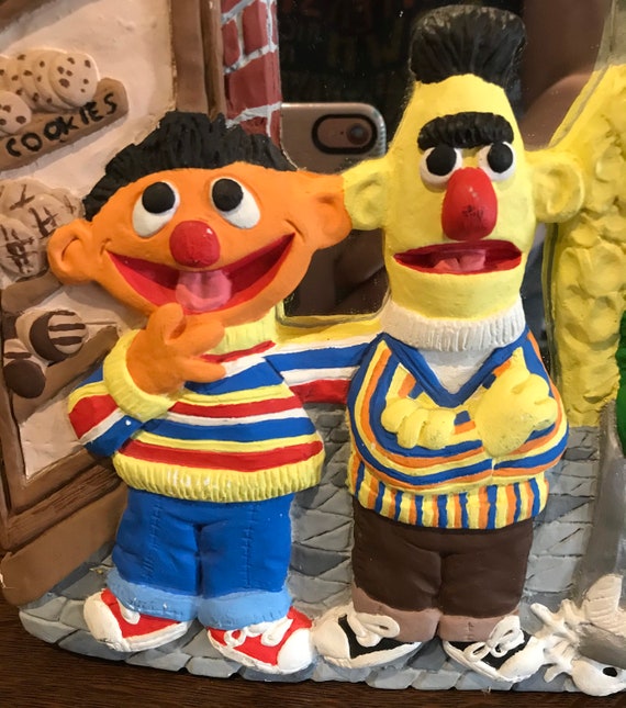 1970's Hand Painted Chalkware Sesame Street Mirror- Vintage Sesame