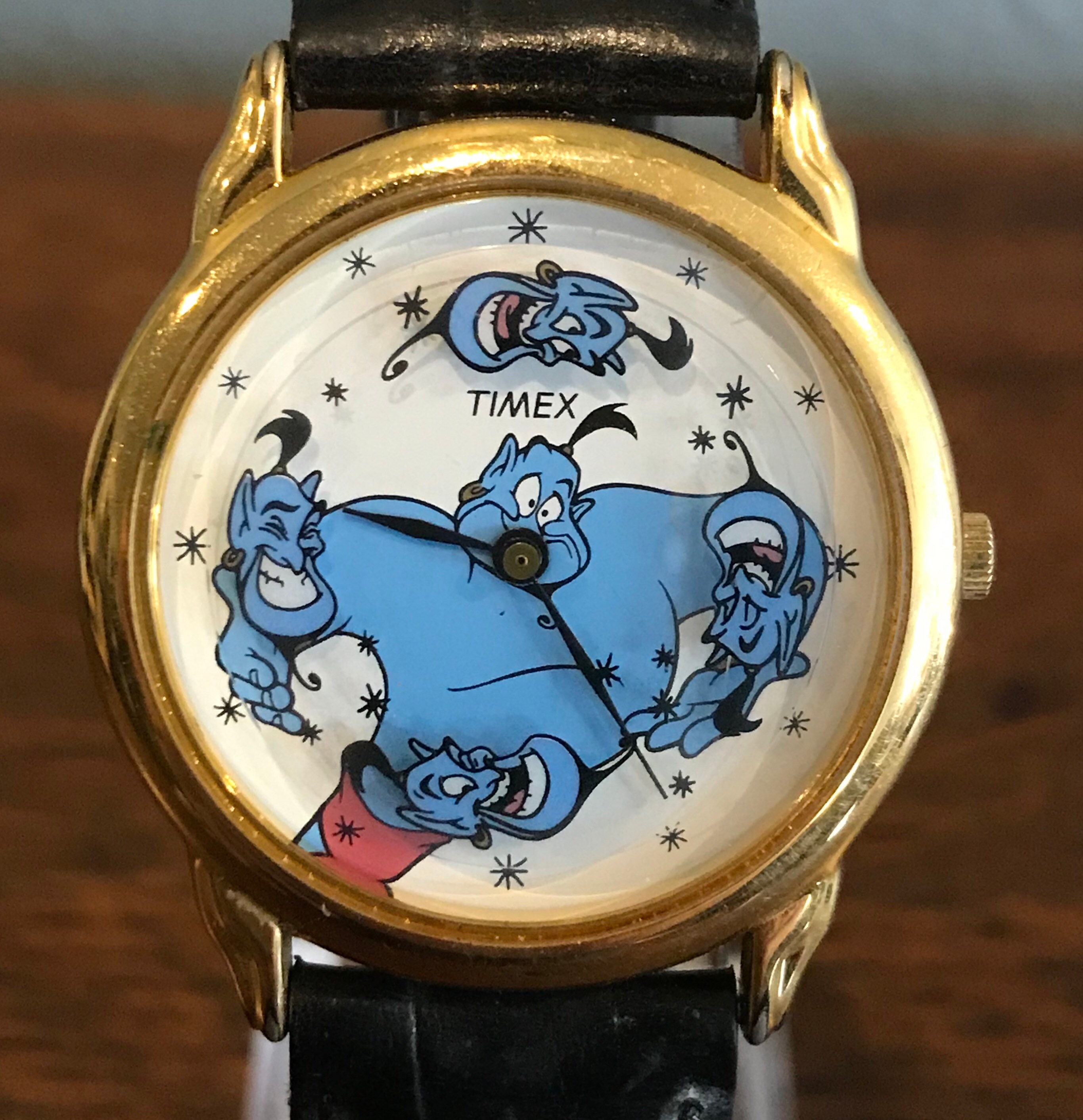 Disney Aladdin Watch Rotating Second Hand Genie Dial 1990 main image 2
