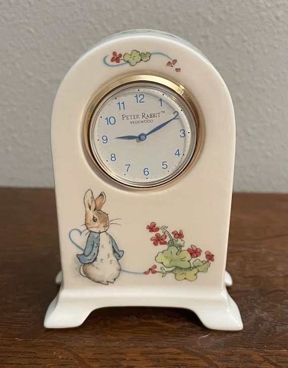 1993 Wedgwood Peter Rabbit Desk Clock-vintage Wedgwood Beatrix