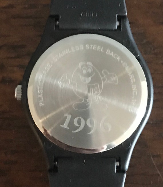 1996 Saxophone Playing Blue M&M Watch- Vintage Unisex Mars Candy