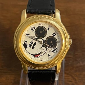 1990’s Lorus Mickey Mouse Multi Dial Watch- Vintage Unisex Mickey Mouse Calendar Watch
