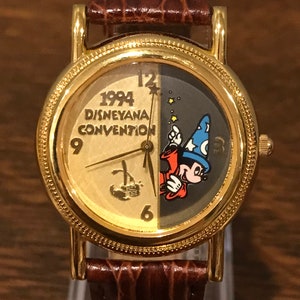 Zegarek Sorcerer’s Apprentice z 1994 roku z Disneyana Convention – zegarek Vintage Unisex z limitowanej edycji Mickey Mouse Fantasia