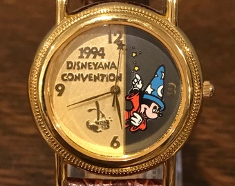 1994 Disneyana Convention Sorcerer’s Apprentice Watch- Vintage Unisexe Limited Edition Mickey Mouse Fantasia Watch