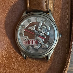 1990’s Disney Time Works Limited Edition Mickey Mouse The Aviator Watch- Vintage Disney Mickey The Aviator Watch
