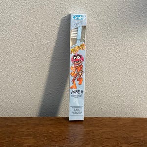 1984 Oral-B Muppets Animal Kinderzahnbürste- Vintage Muppets Tierzahnbürste, unbenutzt in Originalverpackung