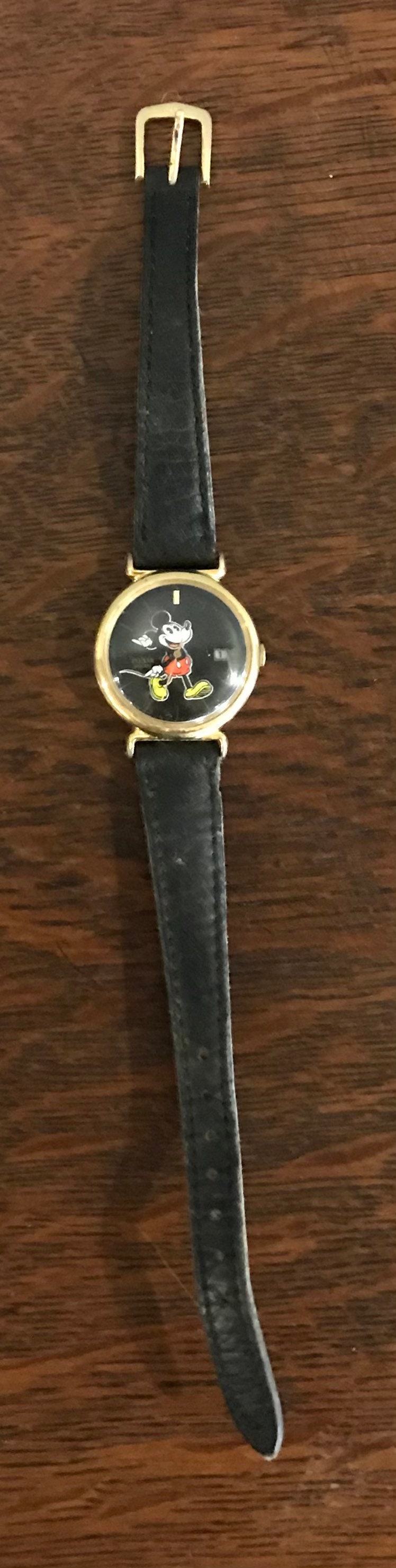 1980's Pulsar Disney Mickey Mouse Calendar Watch- Vintage Women's